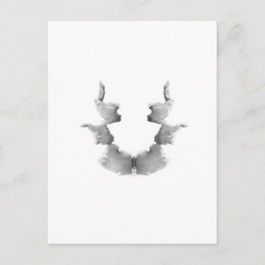 Carte Postale Tests Rorschach Encre Blots Plaque 7 Têtes Visages (Devant)