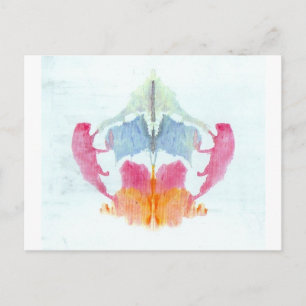Carte Postale Tests Rorschach Encre Taillots Plaque 8 Animal