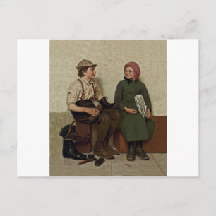 Carte Postale Tête à Tête~Chaussure Shine Boy ~ Actualités Fille