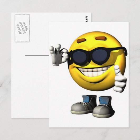 Carte Postale tête cool (Devant / Derrière)