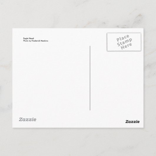 Carte Postale Tête d'aigle (Dos)