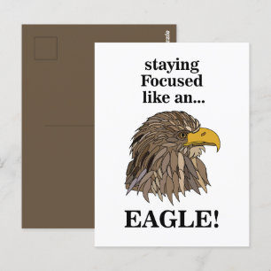 Carte Postale Tête d'aigle doré