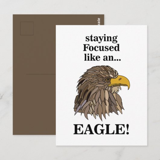 Carte Postale Tête d'Aigle Royal (Devant / Derrière)