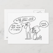 Carte Postale Tête dans un livre (Devant / Derrière)