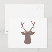 Carte Postale Tête de cerf (Devant / Derrière)