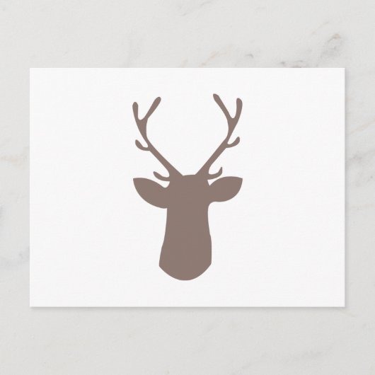 Carte Postale Tête de cerf (Devant)