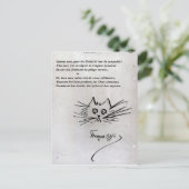 Carte Postale Tête de chat (Debout devant)