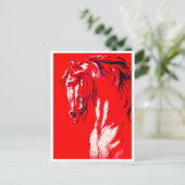 Carte Postale Tête de chevaux (Rouge) (Debout devant)