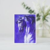Carte Postale Tête de chevaux (Violet) (Debout devant)