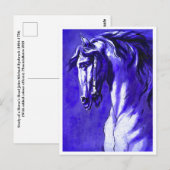 Carte Postale Tête de chevaux (Violet) (Devant / Derrière)