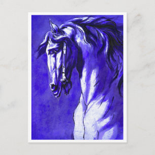 Carte Postale Tête de chevaux (Violet)
