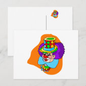Carte Postale Tête de clown Hobo (Devant / Derrière)