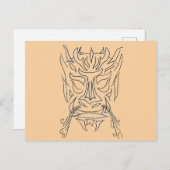 Carte Postale Tête de dragon (Devant / Derrière)