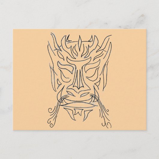 Carte Postale Tête de dragon (Devant)