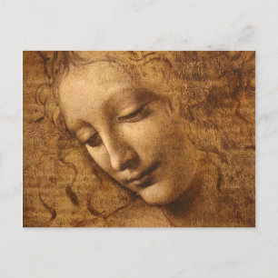 Carte Postale Tête de femme de Léonard de Vinci