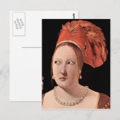 Carte Postale Tête de femme par Georges de La Tour (Devant / Derrière)