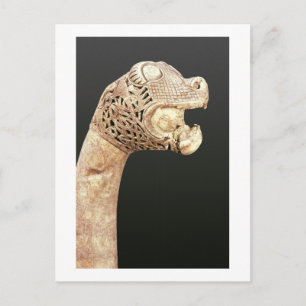 Carte Postale tête de figurine d'un long navire viking, trouvé à