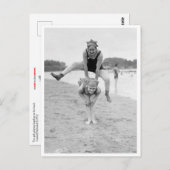 Carte Postale Tête De Foule Sur La Plage (Devant / Derrière)