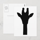 Carte Postale Tête de girafe (Devant / Derrière)