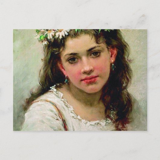 Carte Postale Tête de la fille (Devant)