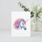 Carte Postale Tête de licorne  (Debout devant)