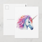 Carte Postale Tête de licorne  (Devant / Derrière)