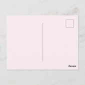 Carte Postale Tête de licorne rose violet (Dos)