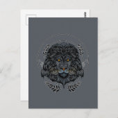 Carte Postale Tête de lion (Devant / Derrière)