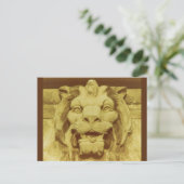 Carte postale - Tête de lion (Debout devant)