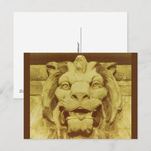 Carte postale - Tête de lion (Devant / Derrière)