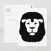 Carte Postale Tête de lion (Devant / Derrière)