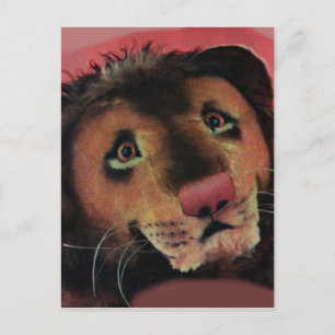 Carte Postale tête de lion de jouet