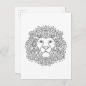 Carte Postale Tête de lion inspirée (Devant / Derrière)