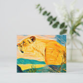 Carte Postale Tête de lionne (Debout devant)