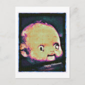 Carte Postale Tête de poupée 8 Bit Glitch Halloween (Devant)