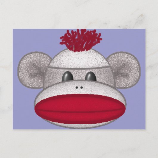 Carte Postale Tête de singe de soie (Devant)