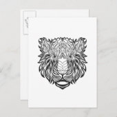 Carte Postale Tête de tigre (Devant / Derrière)