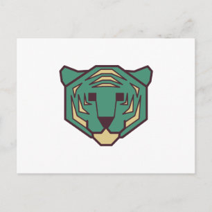 Carte Postale Tête de tigre bleue