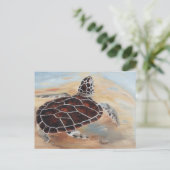 Carte postale Tête de tortue (Debout devant)