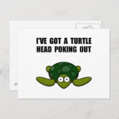 Carte Postale Tête de tortue arrachée (Devant / Derrière)