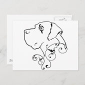 Carte Postale Tête de trait (Devant / Derrière)