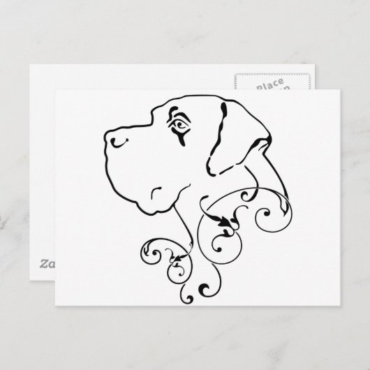 Carte Postale Tête de trait (Devant / Derrière)