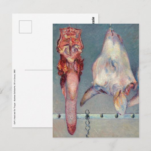 Carte Postale Tête de veau et langue de boeuf - Gustave Caillebo (Devant / Derrière)