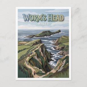 Carte Postale Tête de ver Rhossili pays de Galles