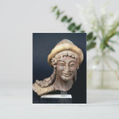 Carte Postale Tête d'Hermes portant un pilos (Debout devant)