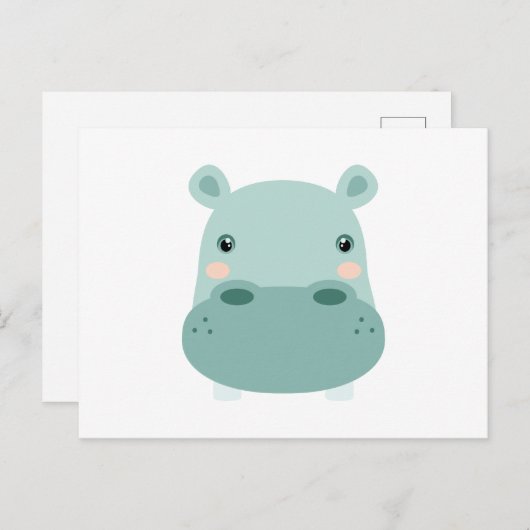 Carte Postale Tête d'hippo (Devant / Derrière)