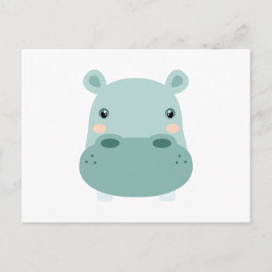 Carte Postale Tête d'hippo