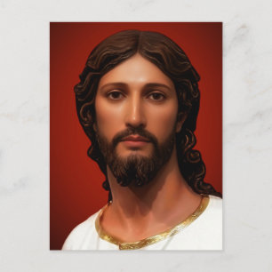 Carte Postale Tête du Christ par Mark Edward Westerfield d'après