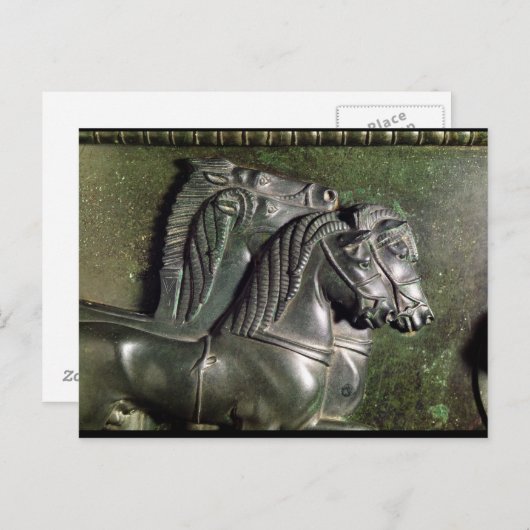 Carte Postale Tête d'un cheval d'une quadriga (Devant / Derrière)