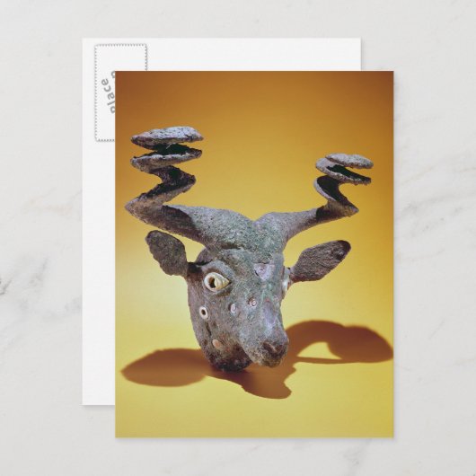 Carte Postale Tête d'un taureau, d'Irak, c.2000 av. (Devant / Derrière)